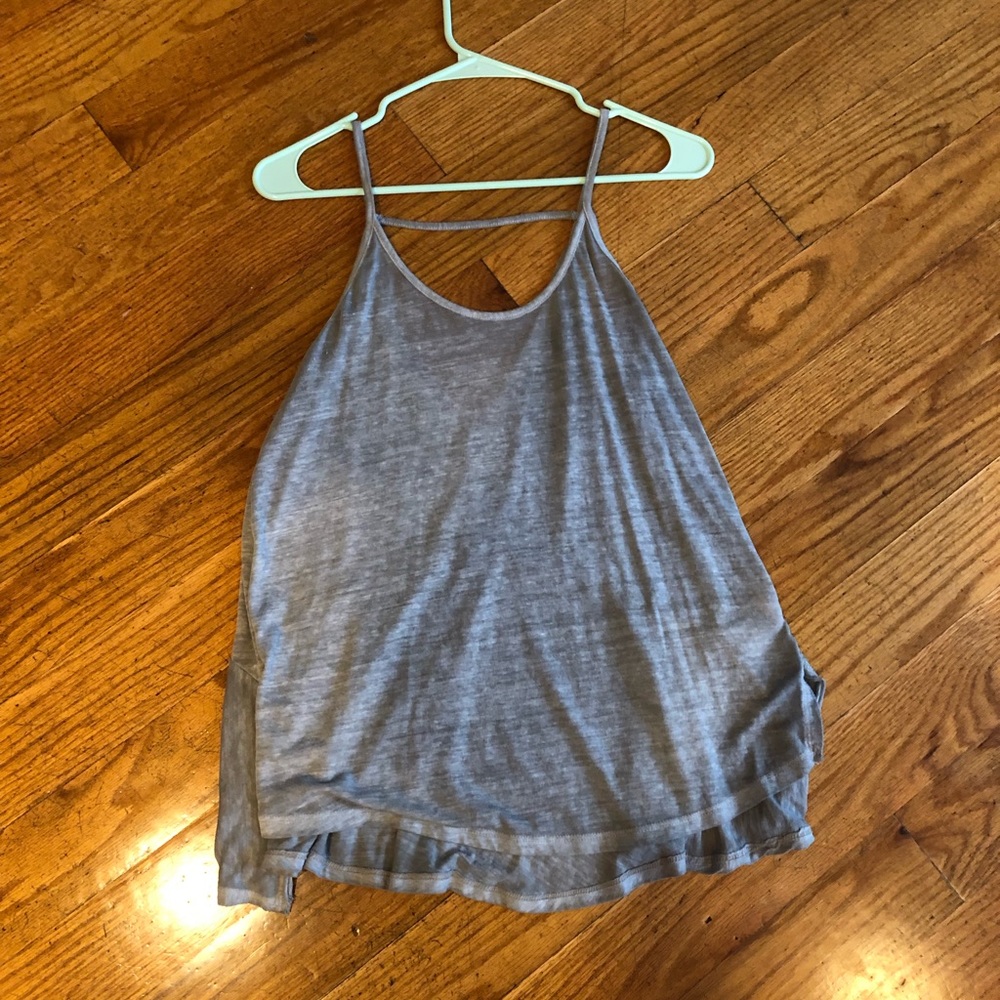 Gray loose tank top